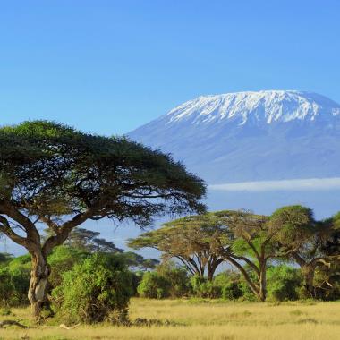 De hoogste berg in Afrika: de Kilimanjaro