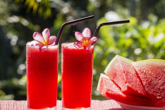 Drinken met watermeloen