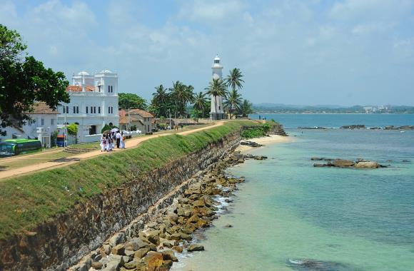 De kust van Sri Lanka