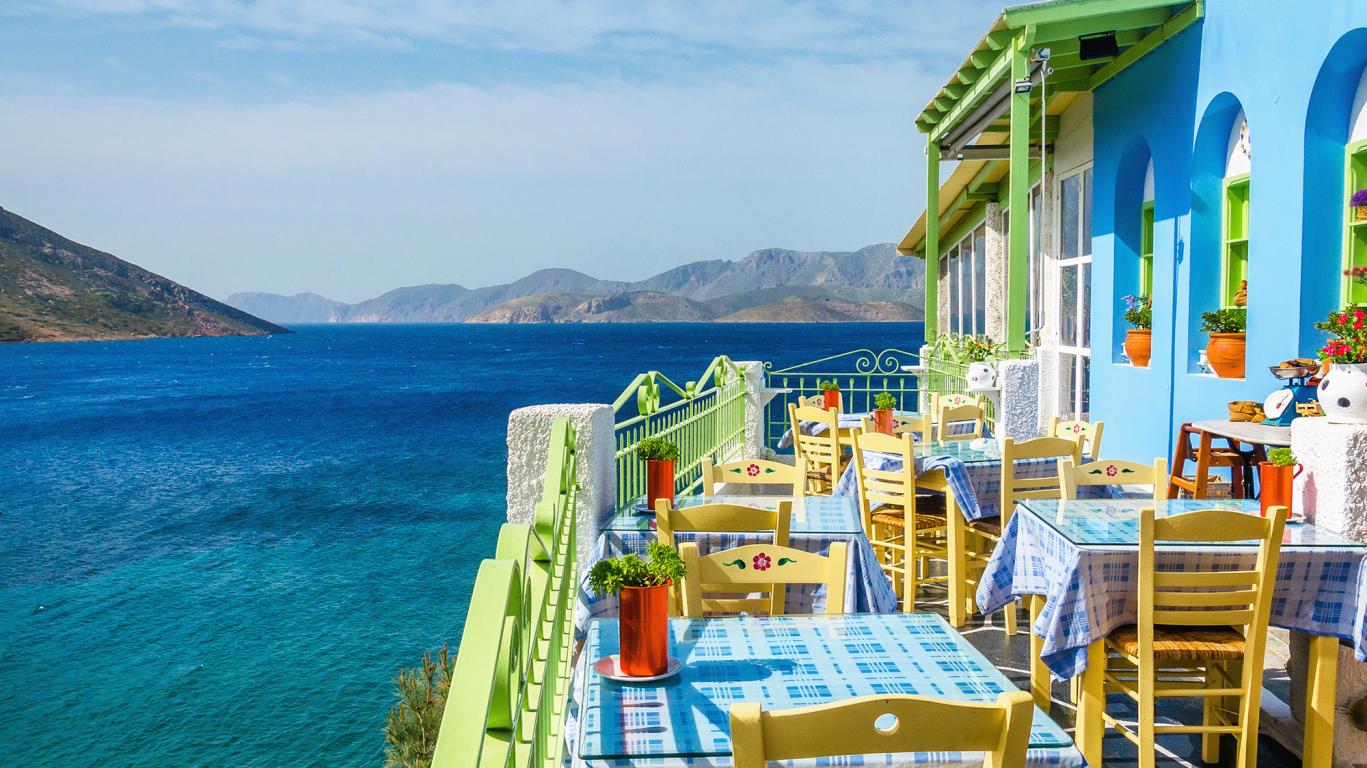 Kleurrijk terrasje op Kos